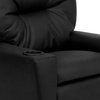 image:imageFlash Furniture Chandler LeatherSoft Kids Recliner with Cup Holder and Safety Recline Contemporary Reclining Chair for Kids Supports up to 90 lbs BlackBlack Leathersoft