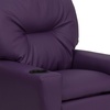 image:imageFlash Furniture Chandler LeatherSoft Kids Recliner with Cup Holder and Safety Recline Contemporary Reclining Chair for Kids Supports up to 90 lbs BlackPurple Vinyl
