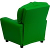 image:imageFlash Furniture Chandler LeatherSoft Kids Recliner with Cup Holder and Safety Recline Contemporary Reclining Chair for Kids Supports up to 90 lbs BlackGreen Vinyl