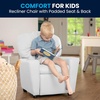 image:imageFlash Furniture Chandler LeatherSoft Kids Recliner with Cup Holder and Safety Recline Contemporary Reclining Chair for Kids Supports up to 90 lbs BlackWhite Vinyl