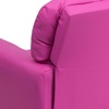 image:imageFlash Furniture Chandler LeatherSoft Kids Recliner with Cup Holder and Safety Recline Contemporary Reclining Chair for Kids Supports up to 90 lbs BlackHot Pink Vinyl