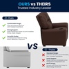 image:imageFlash Furniture Chandler LeatherSoft Kids Recliner with Cup Holder and Safety Recline Contemporary Reclining Chair for Kids Supports up to 90 lbs BlackBrown Leathersoft