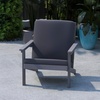 image:imageFlash Furniture Charlestown Adirondack Style Deep Seat Patio Club Chair with Cushions  Gray Poly Resin Frame  Cream AllWeather Cushions  IndoorOutdoor