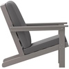 image:imageFlash Furniture Charlestown Adirondack Style Deep Seat Patio Club Chair with Cushions  Gray Poly Resin Frame  Cream AllWeather Cushions  IndoorOutdoor