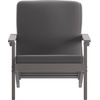 image:imageFlash Furniture Charlestown Adirondack Style Deep Seat Patio Club Chair with Cushions  Gray Poly Resin Frame  Cream AllWeather Cushions  IndoorOutdoor