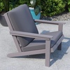 image:imageFlash Furniture Charlestown Adirondack Style Deep Seat Patio Club Chair with Cushions  Gray Poly Resin Frame  Cream AllWeather Cushions  IndoorOutdoor
