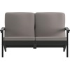 image:imageFlash Furniture Charlestown Adirondack Style Deep Seat Patio Loveseat with Cushions  Gray Poly Resin Frame  Gray AllWeather Cushions  IndoorOutdoorBlackCharcoal