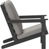 image:imageFlash Furniture Charlestown Adirondack Style Deep Seat Patio Loveseat with Cushions  Gray Poly Resin Frame  Gray AllWeather Cushions  IndoorOutdoorBlackCharcoal
