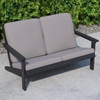 image:imageFlash Furniture Charlestown Adirondack Style Deep Seat Patio Loveseat with Cushions  Gray Poly Resin Frame  Gray AllWeather Cushions  IndoorOutdoorBlackCharcoal