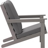 image:imageFlash Furniture Charlestown Adirondack Style Deep Seat Patio Loveseat with Cushions  Gray Poly Resin Frame  Gray AllWeather Cushions  IndoorOutdoorGrey