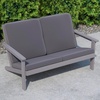 image:imageFlash Furniture Charlestown Adirondack Style Deep Seat Patio Loveseat with Cushions  Gray Poly Resin Frame  Gray AllWeather Cushions  IndoorOutdoorGrey