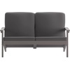 image:imageFlash Furniture Charlestown Adirondack Style Deep Seat Patio Loveseat with Cushions  Gray Poly Resin Frame  Gray AllWeather Cushions  IndoorOutdoorGrey