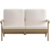 image:imageFlash Furniture Charlestown Adirondack Style Deep Seat Patio Loveseat with Cushions  Gray Poly Resin Frame  Gray AllWeather Cushions  IndoorOutdoorNatural CedarCream