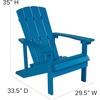 image:imageFlash Furniture Charlestown Commercial Grade IndoorOutdoor Adirondack Chair Weather Resistant Durable Poly Resin Deck and Patio Seating RedBlue