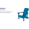 image:imageFlash Furniture Charlestown Commercial Grade IndoorOutdoor Adirondack Chair Weather Resistant Durable Poly Resin Deck and Patio Seating RedBlue