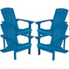image:imageFlash Furniture Charlestown Commercial Grade IndoorOutdoor Adirondack Chair Weather Resistant Durable Poly Resin Deck and Patio Seating RedBlue