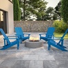 image:imageFlash Furniture Charlestown Commercial Grade IndoorOutdoor Adirondack Chair Weather Resistant Durable Poly Resin Deck and Patio Seating RedBlue