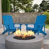 image:imageFlash Furniture Charlestown Commercial Grade IndoorOutdoor Adirondack Chair Weather Resistant Durable Poly Resin Deck and Patio Seating RedBlue