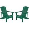 image:imageFlash Furniture Charlestown Commercial Grade IndoorOutdoor Adirondack Chair Weather Resistant Durable Poly Resin Deck and Patio Seating RedGreen