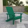 image:imageFlash Furniture Charlestown Commercial Grade IndoorOutdoor Adirondack Chair Weather Resistant Durable Poly Resin Deck and Patio Seating RedGreen