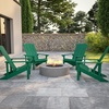 image:imageFlash Furniture Charlestown Commercial Grade IndoorOutdoor Adirondack Chair Weather Resistant Durable Poly Resin Deck and Patio Seating RedGreen