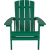image:imageFlash Furniture Charlestown Commercial Grade IndoorOutdoor Adirondack Chair Weather Resistant Durable Poly Resin Deck and Patio Seating RedGreen