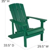image:imageFlash Furniture Charlestown Commercial Grade IndoorOutdoor Adirondack Chair Weather Resistant Durable Poly Resin Deck and Patio Seating RedGreen