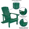 image:imageFlash Furniture Charlestown Commercial Grade IndoorOutdoor Adirondack Chair Weather Resistant Durable Poly Resin Deck and Patio Seating RedGreen