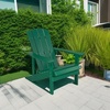 image:imageFlash Furniture Charlestown Commercial Grade IndoorOutdoor Adirondack Chair Weather Resistant Durable Poly Resin Deck and Patio Seating RedGreen