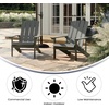 image:imageFlash Furniture Charlestown Commercial Grade IndoorOutdoor Adirondack Chair Weather Resistant Durable Poly Resin Deck and Patio Seating RedGrey