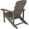 image:imageFlash Furniture Charlestown Commercial Grade IndoorOutdoor Adirondack Chair Weather Resistant Durable Poly Resin Deck and Patio Seating RedGrey