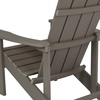image:imageFlash Furniture Charlestown Commercial Grade IndoorOutdoor Adirondack Chair Weather Resistant Durable Poly Resin Deck and Patio Seating RedGrey