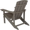image:imageFlash Furniture Charlestown Commercial Grade IndoorOutdoor Adirondack Chair Weather Resistant Durable Poly Resin Deck and Patio Seating RedGrey