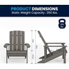 image:imageFlash Furniture Charlestown Commercial Grade IndoorOutdoor Adirondack Chair Weather Resistant Durable Poly Resin Deck and Patio Seating RedGrey