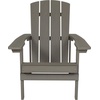 image:imageFlash Furniture Charlestown Commercial Grade IndoorOutdoor Adirondack Chair Weather Resistant Durable Poly Resin Deck and Patio Seating RedGrey
