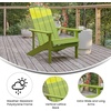 image:imageFlash Furniture Charlestown Commercial Grade IndoorOutdoor Adirondack Chair Weather Resistant Durable Poly Resin Deck and Patio Seating RedLime Green