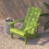 image:imageFlash Furniture Charlestown Commercial Grade IndoorOutdoor Adirondack Chair Weather Resistant Durable Poly Resin Deck and Patio Seating RedLime Green