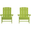 image:imageFlash Furniture Charlestown Commercial Grade IndoorOutdoor Adirondack Chair Weather Resistant Durable Poly Resin Deck and Patio Seating RedLime Green