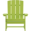 image:imageFlash Furniture Charlestown Commercial Grade IndoorOutdoor Adirondack Chair Weather Resistant Durable Poly Resin Deck and Patio Seating RedLime Green