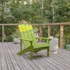 image:imageFlash Furniture Charlestown Commercial Grade IndoorOutdoor Adirondack Chair Weather Resistant Durable Poly Resin Deck and Patio Seating RedLime Green