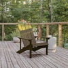 image:imageFlash Furniture Charlestown Commercial Grade IndoorOutdoor Adirondack Chair Weather Resistant Durable Poly Resin Deck and Patio Seating RedMahogany
