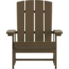 image:imageFlash Furniture Charlestown Commercial Grade IndoorOutdoor Adirondack Chair Weather Resistant Durable Poly Resin Deck and Patio Seating RedMahogany