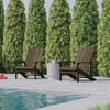image:imageFlash Furniture Charlestown Commercial Grade IndoorOutdoor Adirondack Chair Weather Resistant Durable Poly Resin Deck and Patio Seating RedMahogany