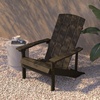 image:imageFlash Furniture Charlestown Commercial Grade IndoorOutdoor Adirondack Chair Weather Resistant Durable Poly Resin Deck and Patio Seating RedMahogany