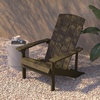 image:imageFlash Furniture Charlestown Commercial Grade IndoorOutdoor Adirondack Chair Weather Resistant Durable Poly Resin Deck and Patio Seating RedMahogany