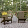image:imageFlash Furniture Charlestown Commercial Grade IndoorOutdoor Adirondack Chair Weather Resistant Durable Poly Resin Deck and Patio Seating RedMahogany