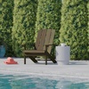 image:imageFlash Furniture Charlestown Commercial Grade IndoorOutdoor Adirondack Chair Weather Resistant Durable Poly Resin Deck and Patio Seating RedMahogany