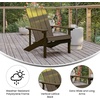 image:imageFlash Furniture Charlestown Commercial Grade IndoorOutdoor Adirondack Chair Weather Resistant Durable Poly Resin Deck and Patio Seating RedMahogany