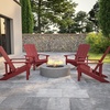 image:imageFlash Furniture Charlestown Commercial Grade IndoorOutdoor Adirondack Chair Weather Resistant Durable Poly Resin Deck and Patio Seating RedRed