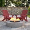 image:imageFlash Furniture Charlestown Commercial Grade IndoorOutdoor Adirondack Chair Weather Resistant Durable Poly Resin Deck and Patio Seating RedRed